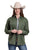 Roper Womens Pigment Dyed Shirt Loden Green 100% Cotton Cotton Jacket