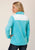 Roper Womens Micro Heather Turquoise 100% Polyester Fleece Jacket