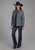 Roper Womens Down Filled Shirt Silver Blue 100% Nylon Softshell Jacket