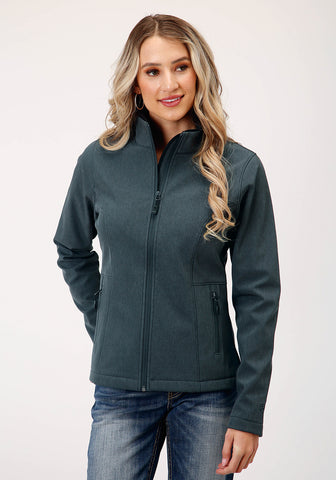 Roper Womens Zip Grey Polyester Softshell Jacket M