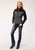 Roper Womens Grey/Black Polyester PCD Softshell Jacket
