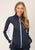 Roper Womens 1742 Bonded Blue Polyester Fleece Jacket