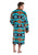 Roper Mens Aztec Fleece Turquoise/Black 100% Polyester Bathrobe