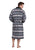Roper Mens Aztec Fleece Black/White 100% Polyester Bathrobe