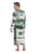 Roper Unisex US Dollar Print Green/White 100% Polyester Bathrobe