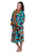 Roper Womens Aztec Fleece Turquoise/Black 100% Polyester Bathrobe
