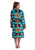 Roper Womens Aztec Fleece Turquoise/Black 100% Polyester Bathrobe