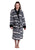 Roper Womens Aztec Fleece Black/White 100% Polyester Bathrobe