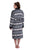 Roper Womens Aztec Fleece Black/White 100% Polyester Bathrobe