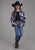 Roper Kids Girls Thermal Lined Shirt Black 100% Cotton Jacket