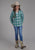 Roper Kids Girls Thermal Lined Shirt Green 100% Cotton Jacket