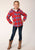 Roper Girls Thermal Lined Flannel Red 100% Cotton Cotton Jacket
