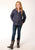 Roper Girls Thermal Lined Flannel Blue 100% Cotton Jacket