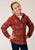 Roper Girls Thermal Lined Flannel Rust 100% Cotton Cotton Jacket