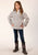 Roper Kids Girls Snow Leopard White Polyester Fleece Jacket