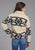 Roper Kids Girls Aztec Stripe Black/Cream 100% Polyester Fleece Jacket