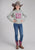 Roper Kids Girls Wild Like The West Grey Cotton Blend Hoodie