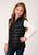 Roper Girls Black Nylon Parachute Insulated Vest S