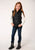 Roper Girls Black Nylon Parachute Insulated Vest S