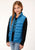 Roper Girls Kids Blue Nylon Crushable Poly Filled Vest