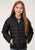 Roper Girls Kids Black Polyester Crushable Poly Filled Jacket