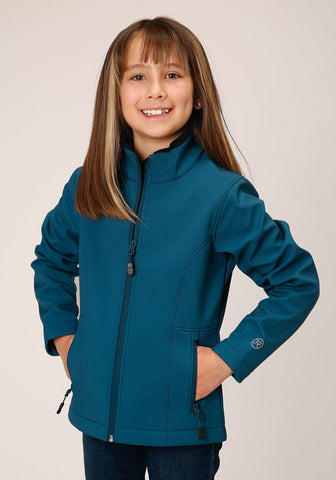 Roper Girls Technical Deep Teal Polyester Softshell Jacket