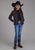 Roper Kids Girls Bonded Fleece Charcoal Heather Poly/Spandex Softshell Jacket