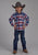Roper Kids Boys Sherpa Lined Shirt Red/Blue 100% Cotton Jacket
