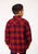 Roper Boys Sherpa Lined Plaid Red 100% Cotton L/S Shirt