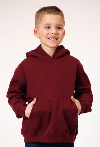 Roper Kids Boys Basic Wine 100% Polyester Hoodie