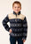 Roper Kids Boys Aztec Micro Blue Polyester Fleece Jacket