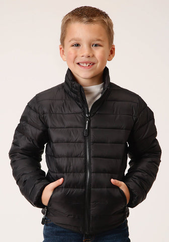 Roper Boys Crushable Polyfill Black 100% Nylon Softshell Jacket