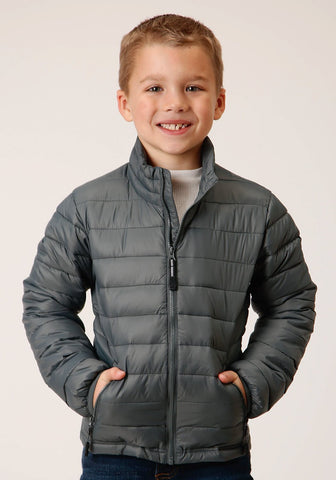 Roper Boys Crushable Polyfill Silver Sage 100% Nylon Softshell Jacket