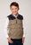 Roper Boys Khaki/Blue Polyester Insulated Western Vest