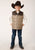 Roper Boys Quilted Polyfill Brown 100% Polyester Softshell Vest