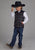 Roper Kids Boys Poly Fill Western Black 100% Polyester Softshell Vest