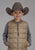 Roper Kids Boys Poly Fill Western Khaki 100% Polyester Softshell Vest