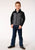 Roper Boys Black/Grey Polyester Softshell Fleece Jacket