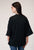 Roper Womens American Crepe Black 100% Polyester Cardigan Sweater