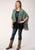 Roper Womens Multi-Color Rayon/Nylon Leopard Stripe Poncho