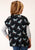 Roper Girls Kids Black Rayon/Nylon Wild Horses Cardigan