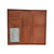 American West Mens Handcrafted Medium Brown Leather Bifold Wallet
