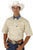 Roper Mens Button Down Western Khaki/Blue 100% Cotton S/S Shirt