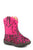 Roper Girls Glitter Cat Pink Faux Leather Cowboy Boots