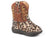 Roper Infant Girls Cowbabies Glitter Wild Cat Brown Faux Leather Cowboy Boots