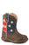 Roper Infant Unisex Cowbabies American Patriot Brown Multi Faux Leather Cowboy Boots