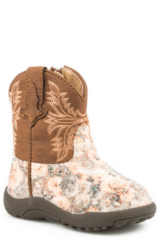 Roper Infant Girls Cowbabies Claire Brown Faux Leather Cowboy Boots