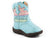 Roper Infant Girls Cowbabies Glitter Lace Blue Faux Leather Cowboy Boots
