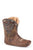 Roper Girls Cowbabies Bullheaded Brown Leather Cowboy Boots