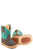 Roper Infant Unisex Cowbabies Lightning Brown/Turquoise Leather Cowboy Boots